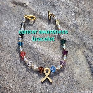 Jewelry cancer awareness bracelet with meaning of colors